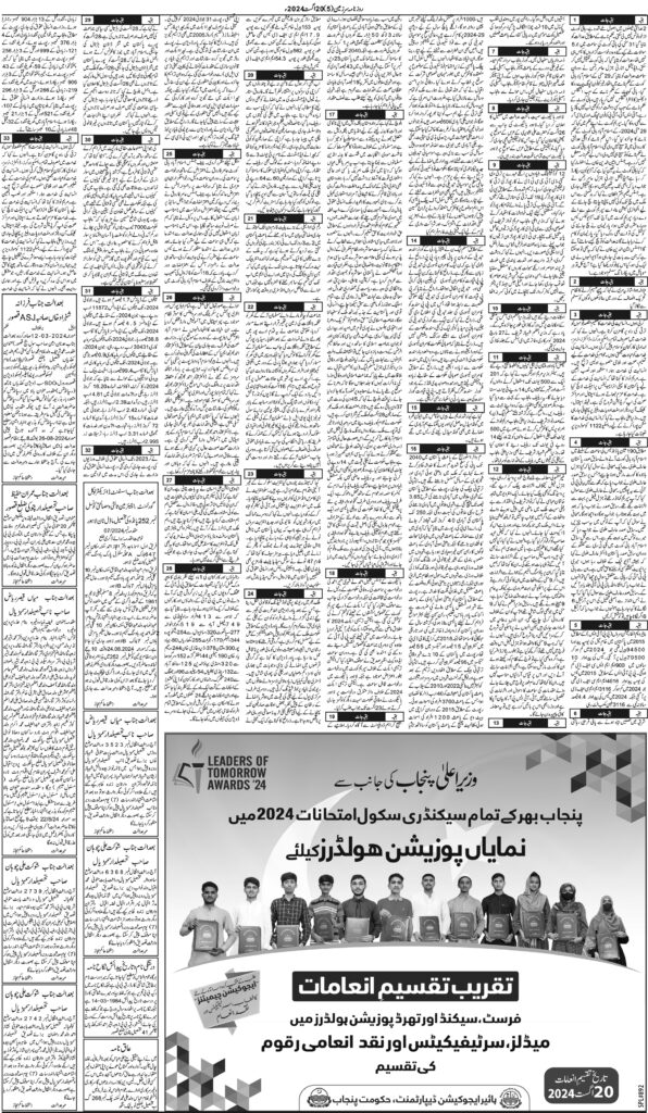 20/08/24 Daily Sarzameen Lahore Page 5 new