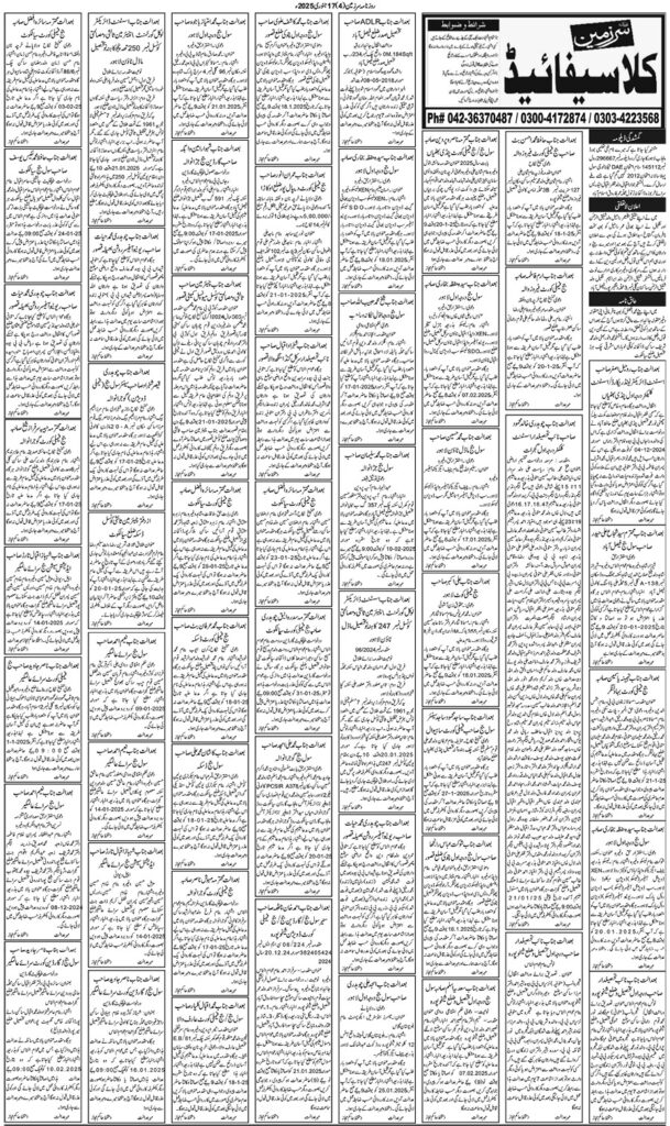 17/01/2025 Daily Sarzameen Lahore Page 4