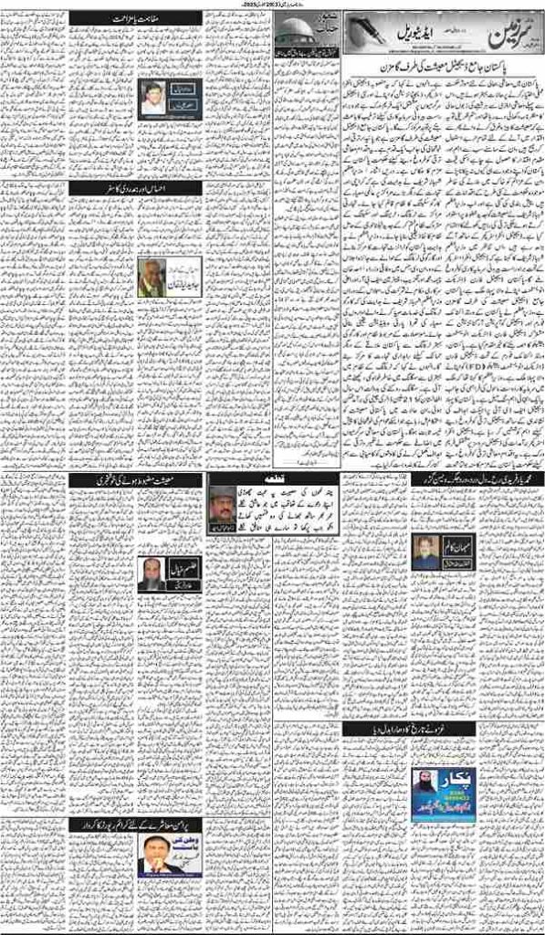 20/01/2025 Daily Sarzameen Lahore Page 3