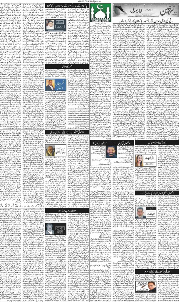 26/05/2025 Daily Sarzameen Lahore Page 3