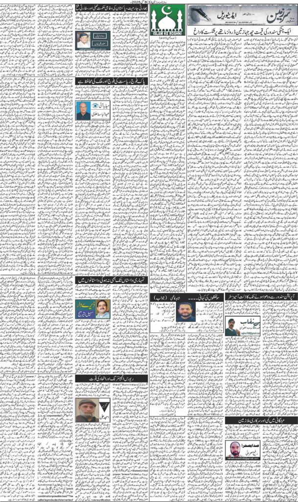 08/05/2025 Daily Sarzameen Lahore Page 3