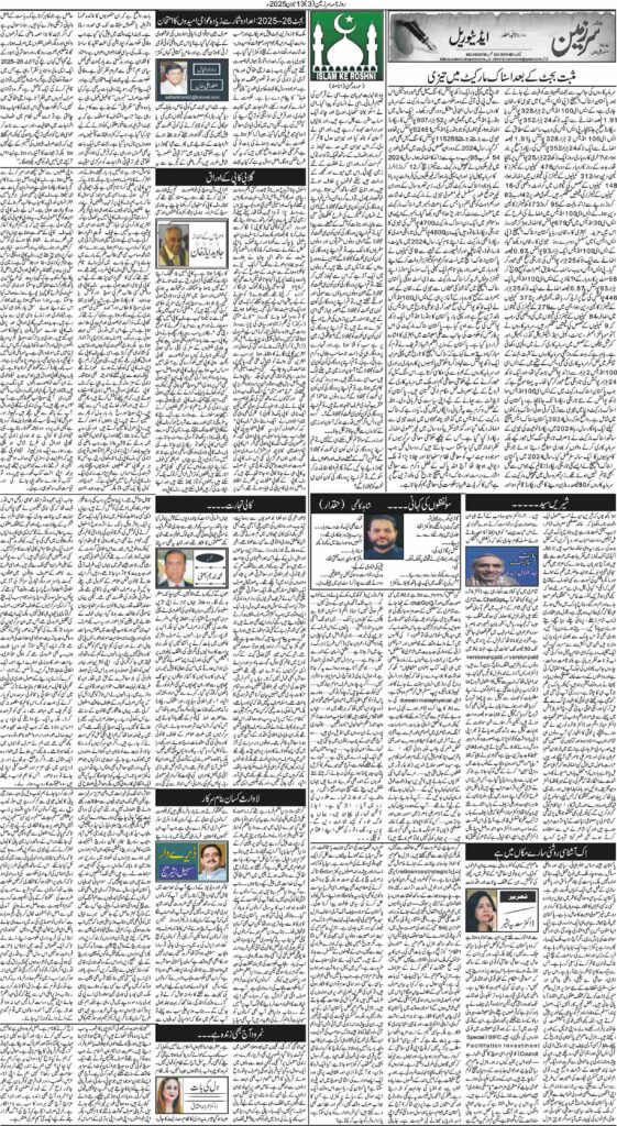 13/06/2025 Daily Sarzameen Lahore Page 3