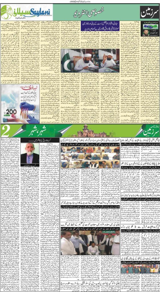 01/07/2025 Daily Sarzameen Lahore Page 2