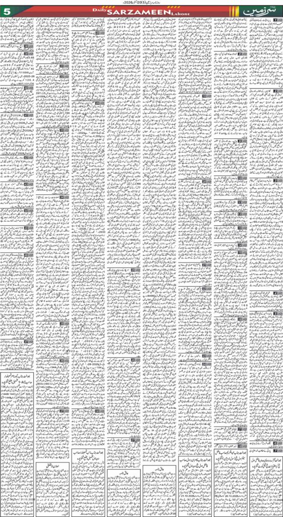 20/10/2026 Daily Sarzameen Lahore Page 5